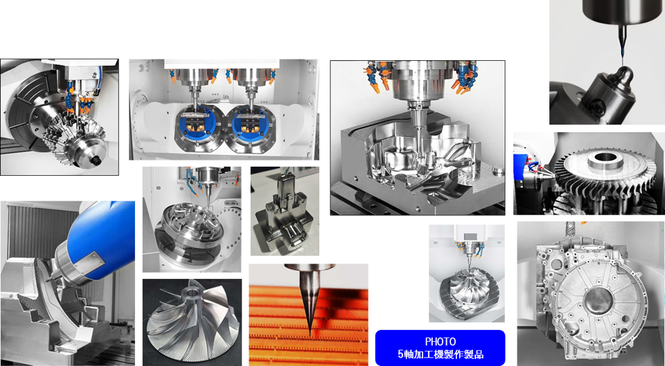 5軸複合機での製品